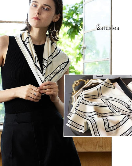 Neck Scarf For Womens Silky Head Scarves Hair Bandanas Square Scarf Fashion Accessories lightweight