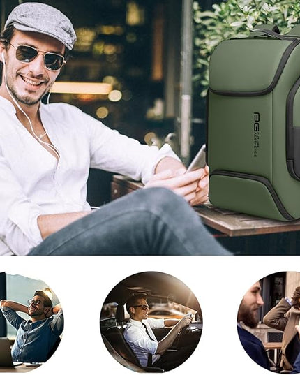 BANGE Business Laptop Smart backpack Can Hold 15.6 Inch Laptop Commute Backpack Carry on bag for men and women (Green)