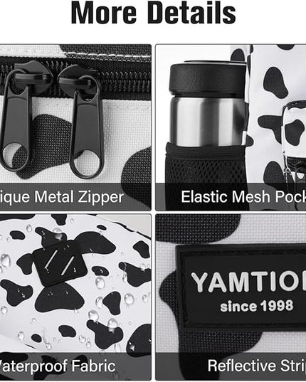 YAMTION Unisex School Backpack,Classic Casual Bookbag Adults and Teens Schoolbag with USB Port for High School College Office Work Travel