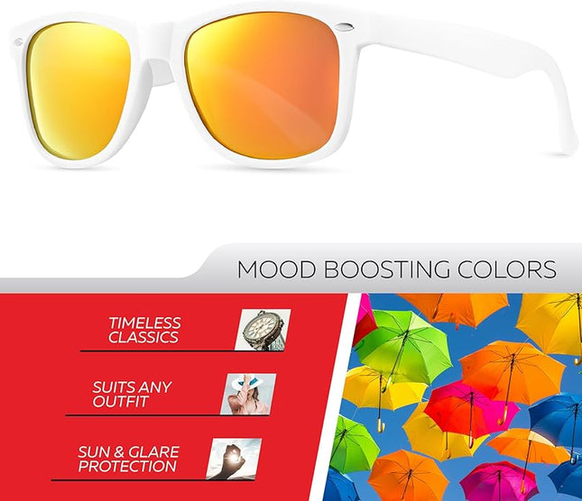 Retro Rewind Polarized Sunglasses for Men and Women - UV Protection Classic Sun Glasses