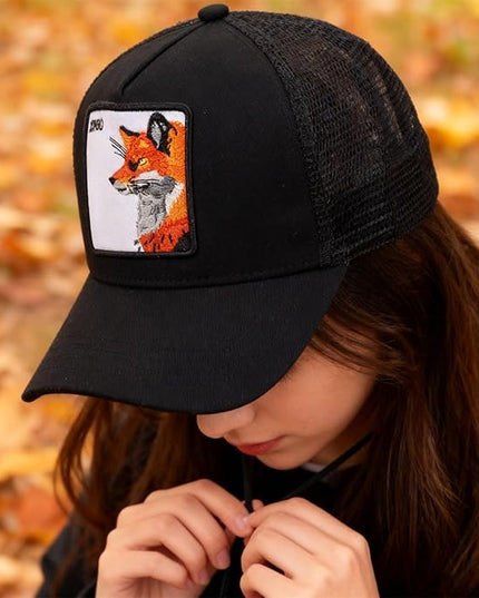 Classic Unisex Various Animal Series Embroidery Farm Adjustable Mesh Snapback Trucker Hat