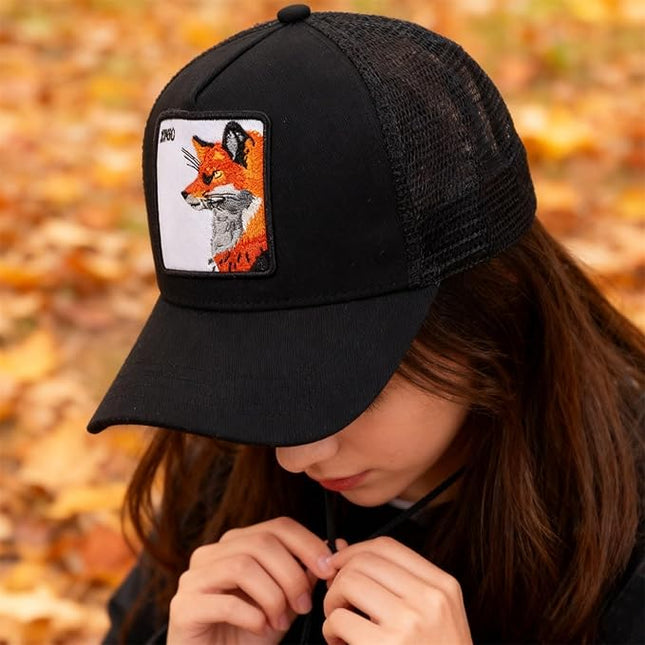 Classic Unisex Various Animal Series Embroidery Farm Adjustable Mesh Snapback Trucker Hat
