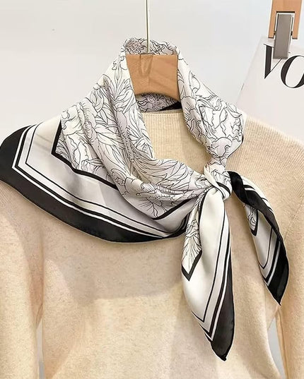 Head Bandanas Scarf for Women Silk Satin Hair Scarf Lightweight Vintage Fashion Square Neck Scarves Gift