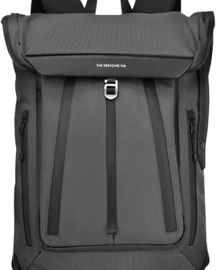 The Frenchie Co. - Work/Travel Speed Backpack - Expandable 23 to 30 liters - Anti-theft magnetic closure - Ballistic nylon with padded laptop compartment and minimalist professional design