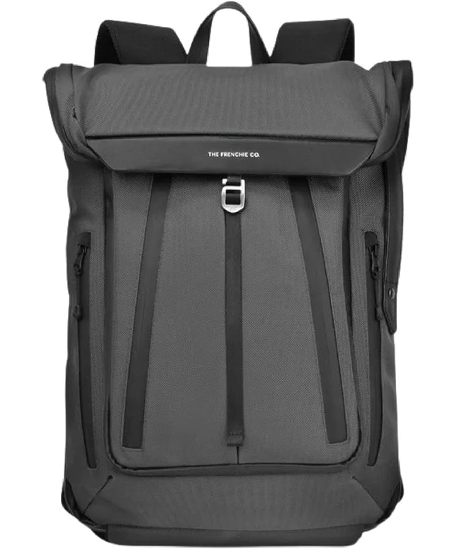 The Frenchie Co. - Work/Travel Speed Backpack - Expandable 23 to 30 liters - Anti-theft magnetic closure - Ballistic nylon with padded laptop compartment and minimalist professional design