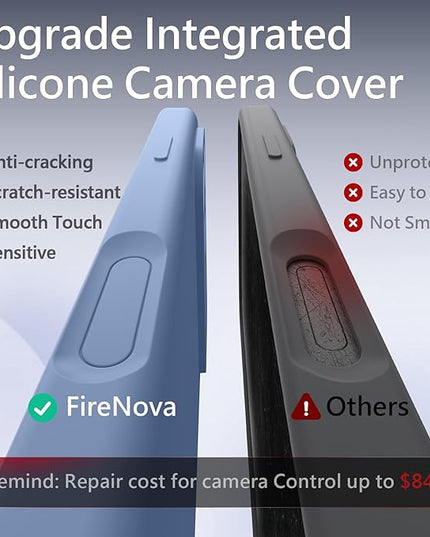 FireNova Magnetic for iPhone 17 Pro Case, Compatible with MagSafe, [Integrated Silicone Camera Control Button] [Camera Protection] Anti-Scratch Microfiber Lining Phone Case, 6.3", Light Blue