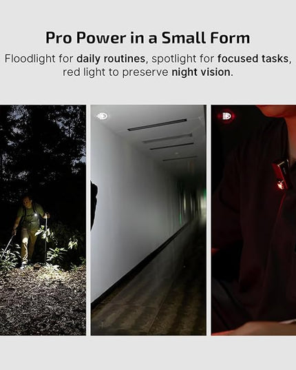 OLIGHT Oclip Pro EDC Flashlight Clip-on Light, Rechargeable 500 Lumens with Three Lighting Solutions Type-C Charging, Magnetic Flash Lights for Outdoor or Indoor Use(Ancient Script)