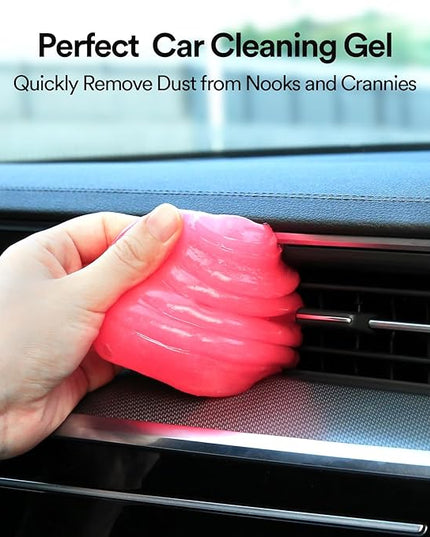 PULIDIKI Car Cleaning Gel Car Cleaning Putty Car Putty Auto Detailing Tools Car Slime Cleaner Dust Cleaning Gel for Car Interior Cleaner Car Cleaning Supplies Car Accessories Pink (2Pack)