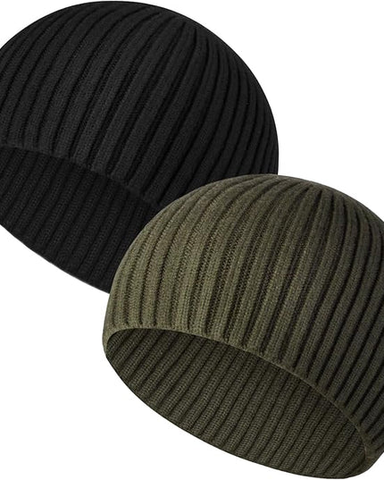 Heniho Winter Wool Beanies for Men Women, Warm Plain Toboggan Hats Ski Running Knit Skull Cap