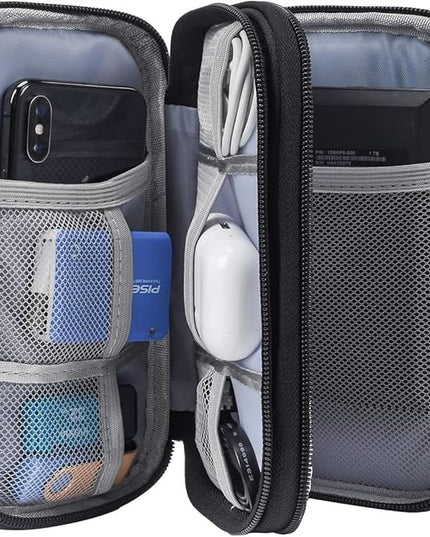 Electronics Accessories Organizer Pouch Bag, Travel Universal Organizer for Cable, Charger, Phone, SD Card, Business Travel Gadget Bag
