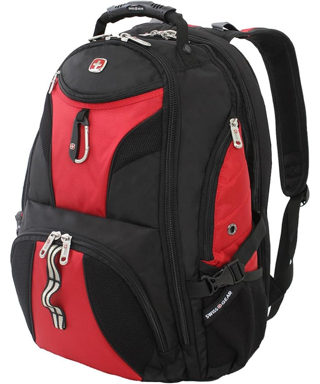 SwissGear 1900 Scansmart TSA 17-Inch Laptop Backpack, Black/Red
