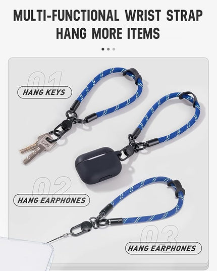 project-cb Phone Wrist Strap 1,Tether Tab 2,Phone Wristlet,Lanyard Wrist Strap,Key Holder,KeyChain,KeyRing×2(Orange)