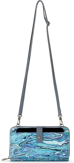 Sakroots Artist Circle Smartphone Crossbody in Coated Canvas, Detachable Wristlet Strap