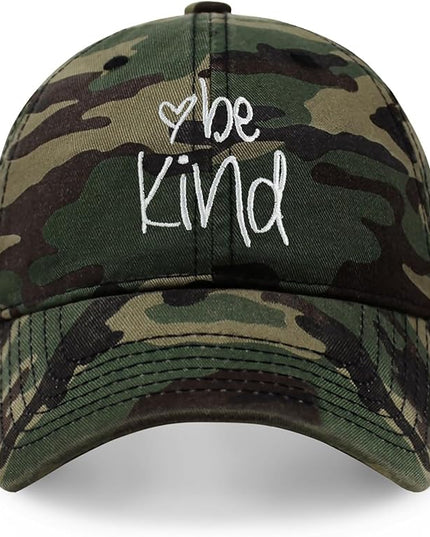 CHOK.LIDS Be Kind Trendy Womens Baseball Cap Unisex Fashion Cotton Polo Style Fun Inspirational Saying Seasonal Headwear