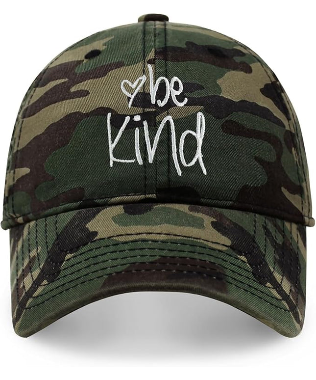 CHOK.LIDS Be Kind Trendy Womens Baseball Cap Unisex Fashion Cotton Polo Style Fun Inspirational Saying Seasonal Headwear