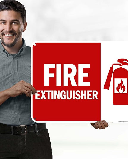 Fire Extinguisher Graphic Sign, 18x24 Inches, 55 mil thick HDPS (high density polystyrene), Made in USA by My Sign Center