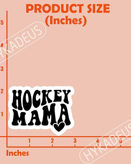 (3PCS) Hockey Mama Stickers – Hockey Mom Waterproof Vinyl Decals for Laptop, Tumbler, Phone, Water Bottle – Hockey Gift for Mom, Mama, Mother – Size 3" x 2.2"