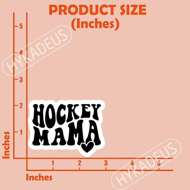 (3PCS) Hockey Mama Stickers – Hockey Mom Waterproof Vinyl Decals for Laptop, Tumbler, Phone, Water Bottle – Hockey Gift for Mom, Mama, Mother – Size 3" x 2.2"