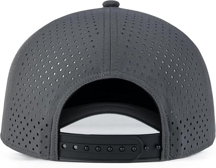 BOTVELA Men Adjustable Snapback Baseball Cap Vented Performance Laser Cut Mesh Hat