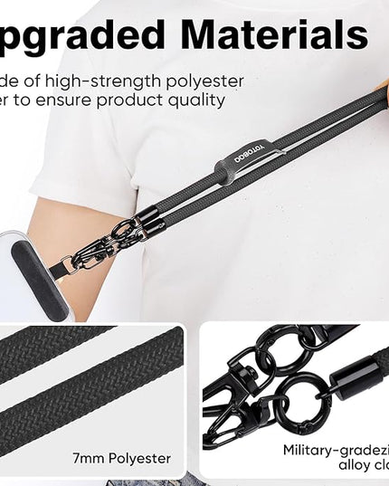 Phone Lanyard, Adjustable Wrist Strap, 2 Pads, Anti Theft Lanyard Crossbody, Multifunctional Cell Phone Neck Strap