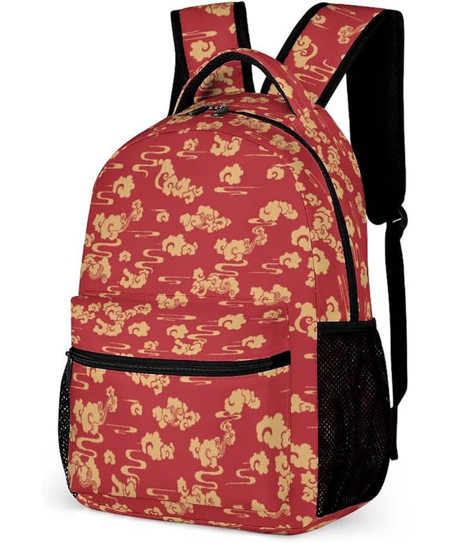 Fashion Chinese Magic Cloud Print Backpack Lightweight Large Capacity Laptop Daybag for Travel Work