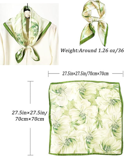 Neck Scarf For Womens Silky Head Scarves Hair Bandanas Square Scarf Fashion Accessories lightweight