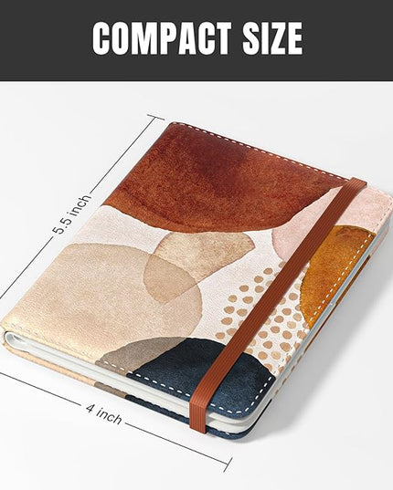 Rimilak Passport Holder, RFID Blocking Passport Cover Wallet Travel Essentials, Leather Travel Air Ticket Documents Organizer Protector for Women and Men, Abstract Art
