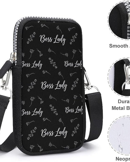 Unisex Small Crossbody Bags, Women Men Portable Adjustable Crossbody Phone Wallet Pouch