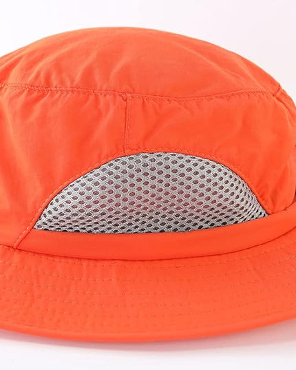 LLmoway Kids Sun Protection Hat Quick Dry Adjustable Wide Brim Mesh Bucket Hat