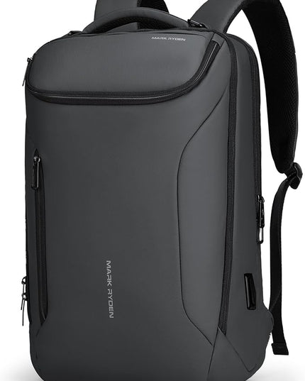 MARK RYDEN Business Backpack for Men, Waterproof High Tech Backpack with Sport Car Shape Design and USB Charging Port, Travel Laptop Backpack Fits 17.3 Inch Notebook