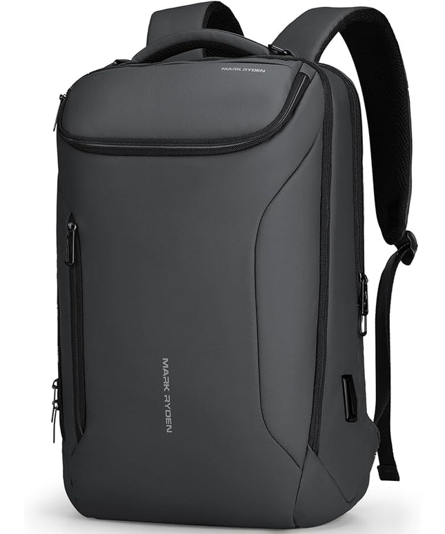 MARK RYDEN Business Backpack for Men, Waterproof High Tech Backpack with Sport Car Shape Design and USB Charging Port, Travel Laptop Backpack Fits 17.3 Inch Notebook