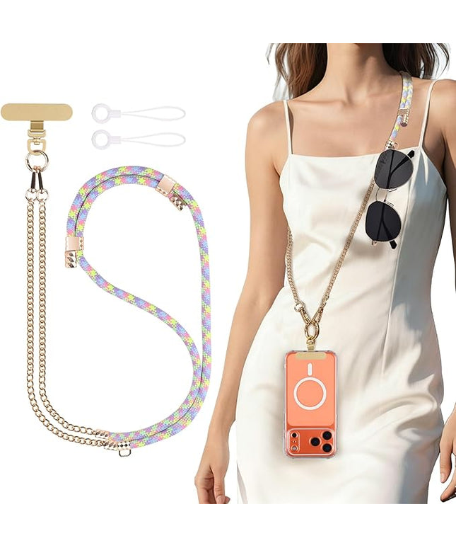 Phone Lanyard Crossbody, Adjustable Cell Phone Lanyard Neck Strap for All Phones, Universal Skin Friendly Phone Strap Crossbody for Women and Men