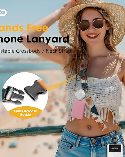 Phone Lanyard Crossbody, Abstract Art Cell Phone Strap for Around The Neck Adjustable, Anti Theft Cute Lanyard for iPhone Case ID Holder Keys Accessories Travel Essential