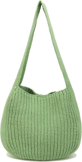 ENBEI Women's Crochet Tote Bag Knit Shoulder bag,Aesthetic Bag,Cute Eco-Friendly Tote for Travel,Daily Use,Gift Box Packaging