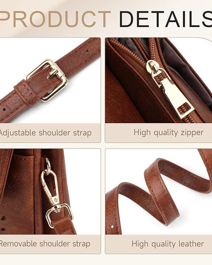 APHISON Small Crossbody Bags for Women Trendy, Leather Phone Wallet Purses Handbags Card Slots with Adjustable Strap