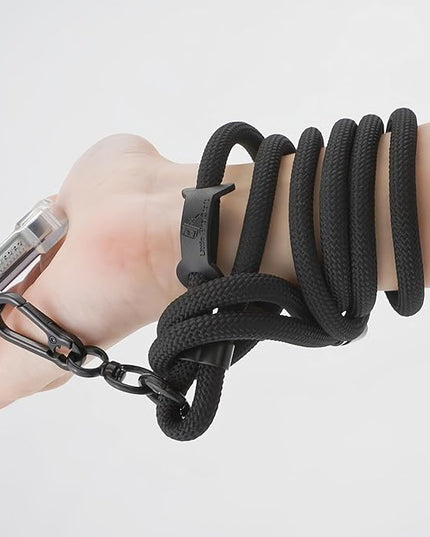 Adjustable Cell Phone Lanyard Crossbody Smartphone Strap Soft Rope Phone Lanyard for Around the Neck Holder (Black)