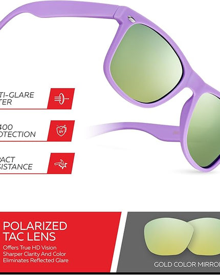 Retro Rewind Polarized Sunglasses for Men and Women - UV Protection Classic Sun Glasses