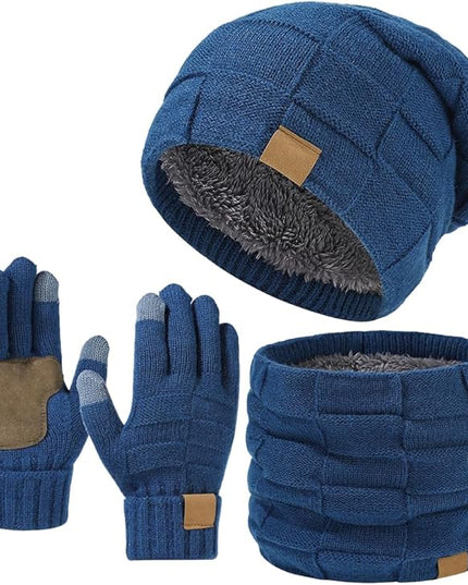 Beanie for Men and Women, Cuffed Knitted Fleece Lined Soft Warm Running Cycling Ski Hats Stocking Beanies Skull Cap