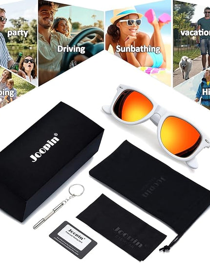 Joopin Square Sunglasses Polarized UV Protection Trendy Designer Sun Glasses Men Women