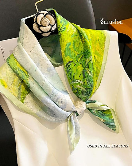 Neck Scarf For Womens Silky Head Scarves Hair Bandanas Square Scarf Fashion Accessories lightweight