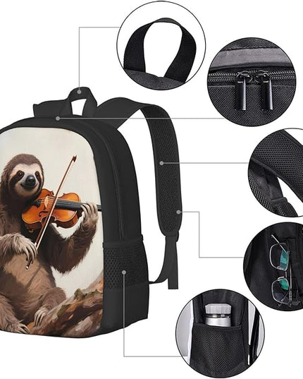 Sloth Sitting Tree Laptop Backpack Fits 15 Inch Laptop Travel Backpack Casual Daypack