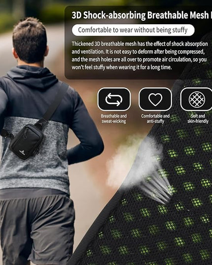 Peicees Small Crossbody Bag for Men Women Mini Sling Bag Travel Running Phone Daypack Cross Body Shoulder Bags with Keyholder