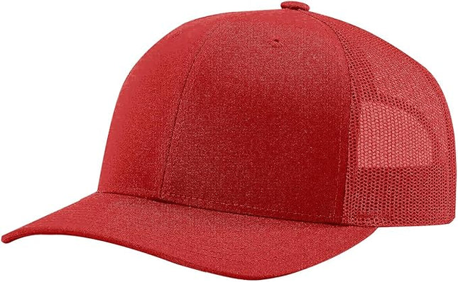 TZ Promise Men Women Plain Cotton Trucker Cap with Breathable Mesh Back, Snapback Baseball Hats