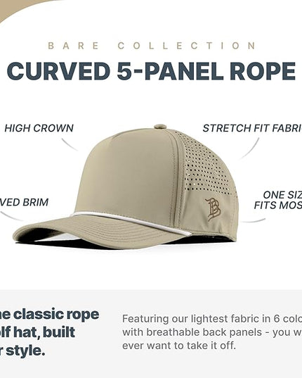 Branded Bills Party Eagle PVC Curved 5 Panel Rope Hat, Fits 7-7 7/8, Adjustable Snapback | Lightweight, Comfort Stretch