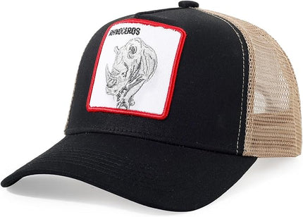 Classic Unisex Various Animal Series Embroidery Farm Adjustable Mesh Snapback Trucker Hat