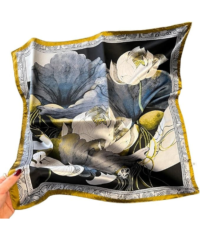 Headscarf Large Square Scarf 35" Fashion Scarves Silk Feeling Hair Wrapping Scarfs Hairscarf BA16