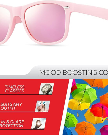 Retro Rewind Polarized Sunglasses for Men and Women - UV Protection Classic Sun Glasses