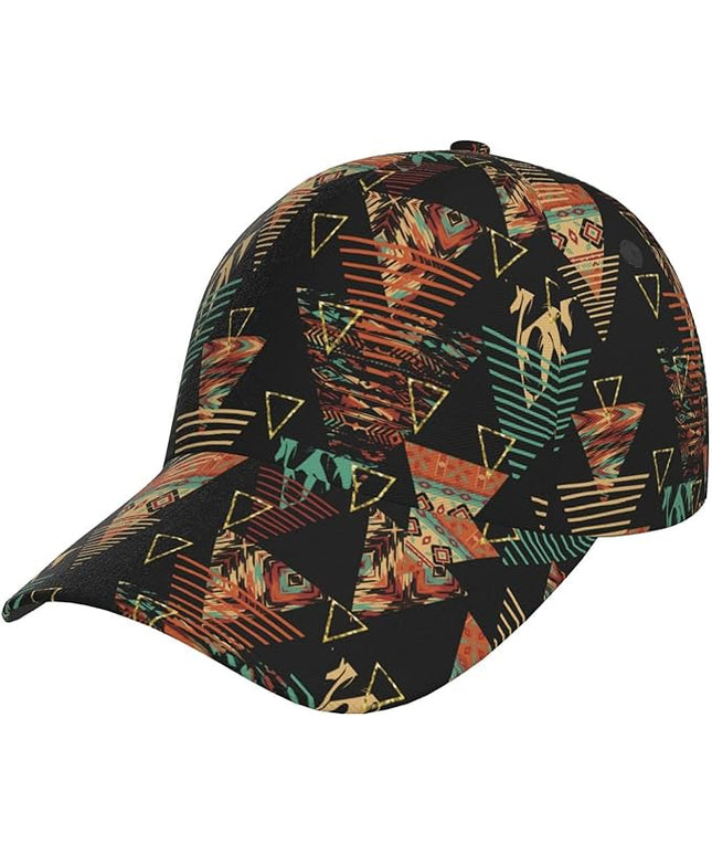 African Ethnic Tribal Style Baseball Cap for Men Women, Fashion Adjustable African Hat Casual Trucker Hats Sun Caps