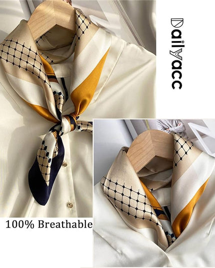 Dailyacc Hair Bandanas Scarf For Women Lightweight Fashion Neck Silk Satin Head Scarves For Sleeping Handbags Scarf