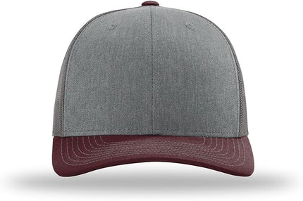 Richardson 112 Trucker Hat - Premium Adjustable Snapback Hat - Structured Six Panel Richardson Blank Caps